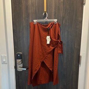 Cider Asymmetrical Rust Skirt